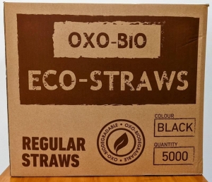 Straw Reg BLK Eco-Oxo CTN