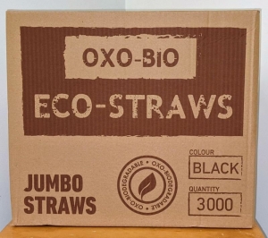 Straw Jumbo Black EcoExo CTN